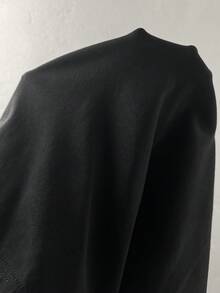 SHEIN Tall 女款 91% 棉黑色針織貼身裙 - 百搭基本款，適合外出、復古 Y2K 街頭風、Z 世代、返校、嘻哈、夜店、健身、運動、Z 世代與西方節慶 - 黑色 - 查看 8