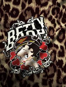 Betty Boop x SHEIN 女款圓領短袖豹紋印花T恤 - 白色 - 查看 7