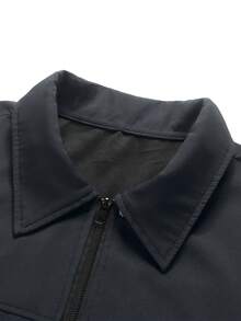 Manfinity Homme Chaqueta casual versátil de unicolor para hombre, ideal para ir al trabajo - Gris Oscuro - Ver 6