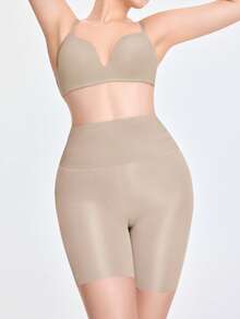 SHAPORA Shaping High Waisted Mid Thigh Shapewear Short Body Shaper Butt Lifter-Tummy Waist Thigh Control - Apricot - View 6