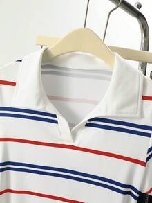 Franclia Women's Summer Casual Striped Short Sleeve T-Shirt - Multicolor - View 4