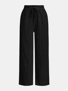 SHEIN Tall CURVE 女款大尺碼純色時尚休閒寬鬆長褲 - 彩色 - 查看 7