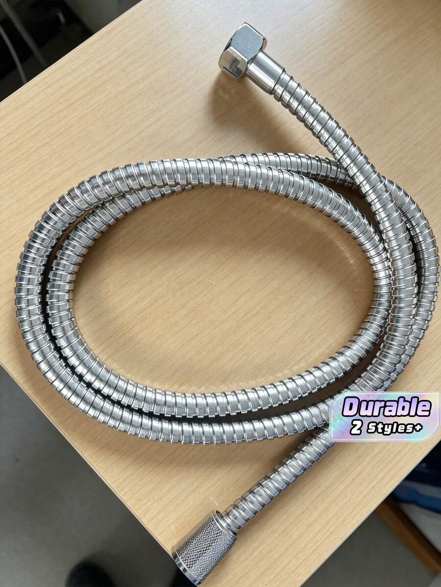 1 Piece Of Stainless Steel Shower Pipe, Sturdy And Durable, Not Prone To Tangling, Suitable For Bathroom Shower Heads And Bathroom Accessories - Multicolor - View 1