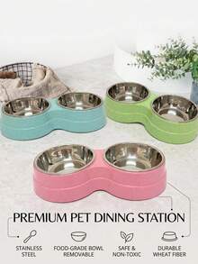 PETSIN Dual Use Stainless Steel Pet Bowl 100ml Dog Water Dispenser Food Bowl, Suitable For Plastic Pet Bowls For Cats And Dogs - 100ml - View 6