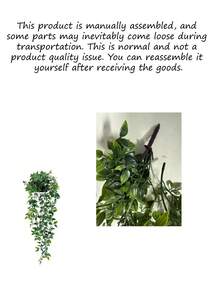 1 pieza Planta colgante artificial | Planta colgante falsa, planta artificial en maceta en miniatura adecuada para pared de flores DIY, flores falsas resistentes a los rayos UV para jardín colgante, balcón, alféizar de ventana, decoración exterior, ideal para hogar, sala de estar, oficina, baño, decoración de estantería, decoración de boda y cumpleaños, perfecta para decoración de primavera y verano al aire libre y del patio - Verde - Ver 11