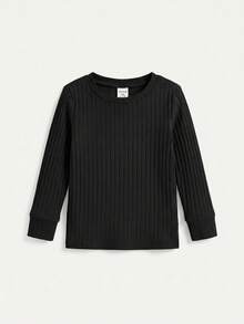 Cozy Pixies 男嬰貼身睡衣兩件組，假領素色上衣搭配長褲 - 黑色 - 查看 7