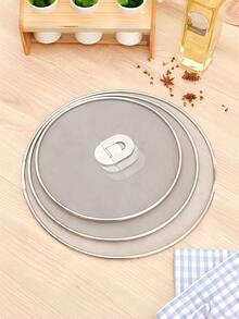 Stainless Steel Air Fryer Splatter Screen With Lid Anti-Oil Splash Mesh Cover Kitchen Cooking Tool - Multicolor - View 2
