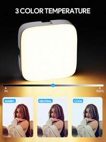 JMMO 手機夾式便攜 LED 自拍補光燈，迷你可充電補光燈，亮度可調，口袋式相機錄影燈，適用於化妝、直播、Zoom 會議，可充電夾式錄影/拍照照明，兼容手機與相機 - RGB - 查看 5