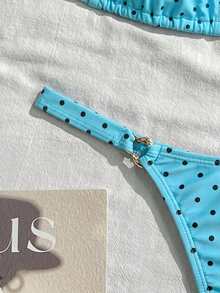 Swim Mod 26SS 春夏度假海灘高端性感圓點比基尼泳衣兩件組 - 彩色 - 查看 7
