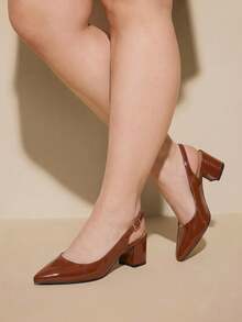 CUCCOO CURVES Wide Design Women's Pointed Retro Brown Style, Spring Shoes, Suitable For Spring Break, Easter To Christmas - Brown 3 - View 4
