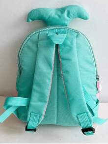 Embroidered Mermaid Backpack Personalized Mermaid Backpack Custom Girl Gift Backpack Portable, Multifunction, Versatile, Functional, Practical, All-Purpose Fashionable, Cute, Adorable For Him Her, For Birthdays, For Graduation, For Christmas, For Winter, For Fall/Autumn, For School, For Outdoors/Outings/Travel/Hiking/Stadium/Sports/Climbing - Pink - View 2