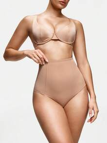 SHAPORA Women's Solid Color High Waist Shapewear Panties - Apricot - View 7