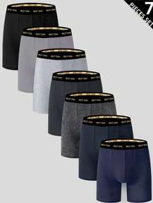 EasyFave Set de 7 piezas de bóxers tipo brief para hombres con estampado de letras - Multicolor - Ver 6