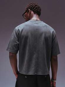 STYNVO Herren Rundhals Kurzarm Lässig Vielseitig Lockerer Schnitt T-Shirt - Dunkelgrau - Übersicht 4