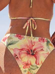 SHEIN BAE Vacation Romantic Floral Print Plus Size Tank Bikini Set Beach Sexy Bathing Suit For Women - Multicolor - View 3