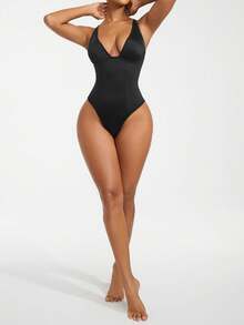 SHAPORA Body fajas unicolor con aro - Negro - Ver 3