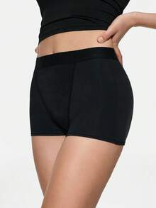 SHAPORA Women's Popular Minimalist Solid Color Fashion Comfortable High Cost-Effective High Quality Safety Shorts, Single Pack - Black - View 3