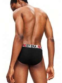 EasyFave 7pcs/Pack Men's Letter Waistband Casual Briefs Men's Thong Underwear - Multicolor - View 2