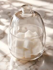 Madebyblanc 1SET/2SETS Minimalist Clear Glass Storage Jar - High Borosilicate Glass With Airtight Lid, Heat Resistant Sealed Canister, Dust-Proof Moisture Resistant Container, Perfect For Sugar Coffee Beans Tea Spices - View 2