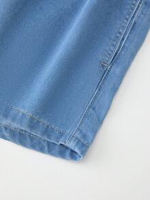 GlowEve CURVE Plus Size Women's Elastic Waist Loose Casual Denim Shorts - Medium Wash - View 6