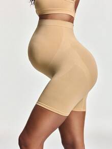 SHAPORA Calcinha modeladora feminina de cintura alta, alta elasticidade, respirável e confortável com acabamento em renda - Damasco - Ver 4