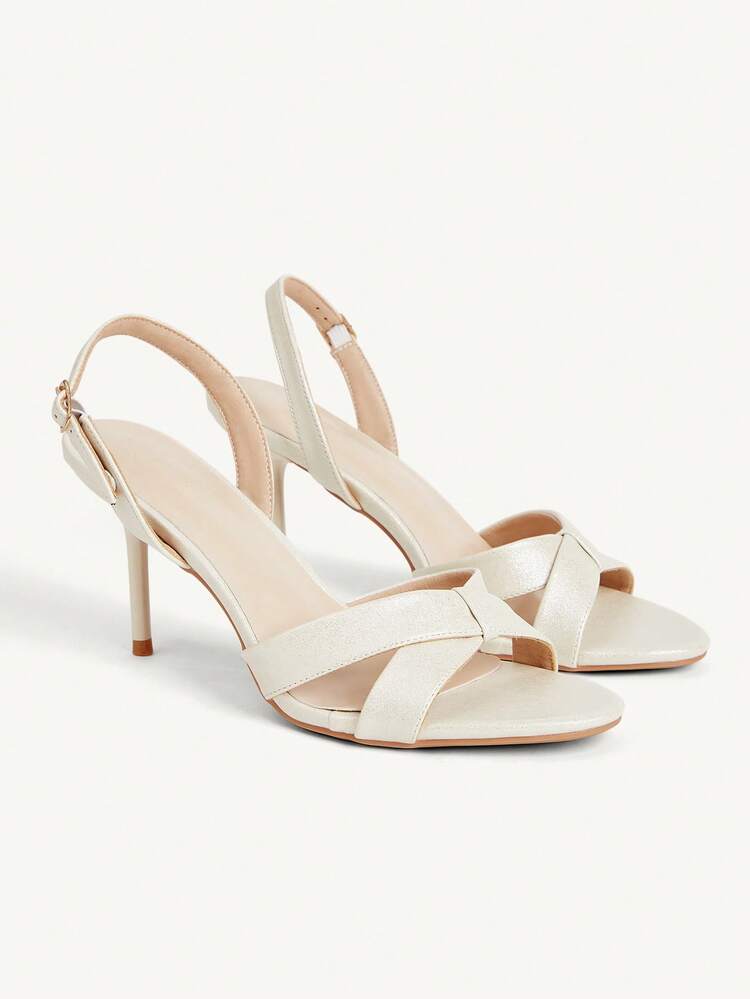 CUCCOO CHICEST Women Shoes Spring/Summer New Cross Strap Elegant Sexy Round Toe Thin Heel High Heel Fashion Light Champagne Silver Gorgeous Ladies High Heel Sandals Commuter Vacation Party Party Party Dating