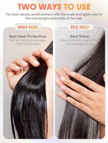 SHEGLAM HAIR Hot Streak 熱防禦發光油 Elixir-10 毫升/0.3 液量盎司，護髮精油，玫瑰香味保濕油精華，深層滋養，髮油耐熱捲髮產品護髮精華，撫平毛躁和髮絲光澤，富含葵花籽油的隔熱噴霧，適合所有髮質 禮物 粉紅色的 化妝品 海灘 節慶 護髮 假期 夏天 美髮配件 返校 旅行 - 無色 - 查看 11