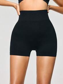 SHAPORA Seamless High Waist Shaping Shorts For Women, High Waist Safety Shorts Prevent Exposure, High Elasticity, Mature Charm, Elegant, Soft, Non-Restrictive - Black - View 3