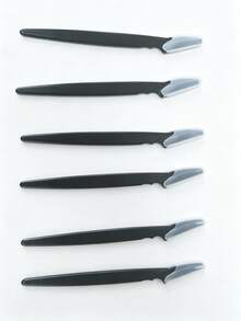 10/30-Piece Black Eyebrow Trimmer And Razor Set, Eyebrow Trimmer And Razor, Exfoliating And Hair Removal Tools, Body Hair Trimming And Facial & Eyebrow Razor Set, Makeup, Affordable, Room Decor, Dressing Table, Travel, Bedroom, Makeup Accessories, - Black - View 4