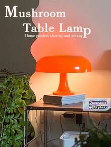 1PC LED Mushroom Table Lamp, Dimmable Homestay Atmosphere Decor Lamp For Bedroom Bedside, Living Room. Decoration Moden Light Best Gift. - multicolor - View 1