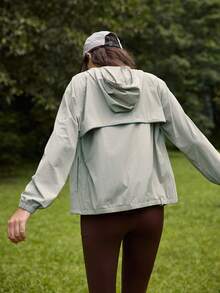 In My Nature Jaket Outdoor Wanita Polos Berkerudung - Khaki - View 6