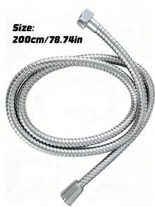 1 Piece Of Stainless Steel Shower Pipe, Sturdy And Durable, Not Prone To Tangling, Suitable For Bathroom Shower Heads And Bathroom Accessories - Multicolor - View 5