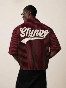 STYNVO 男士字母條紋短袖單排扣襯衫3件組 - 彩色 - 查看 7