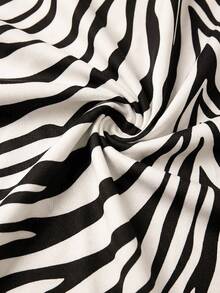 Ellevyn Women's Mesh Zebra Print Long Dress - Multicolor - View 6