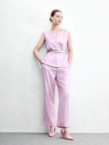 CUCCOO BIZCHIC 女款新款尖頭粉色高跟鞋，性感優雅，適合通勤、約會、聖誕節 - 粉色. - View 6