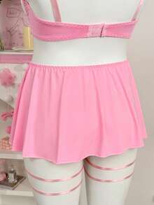 SHEIN 5件組牛奶絲拼接內衣 - 粉色 - 查看 5
