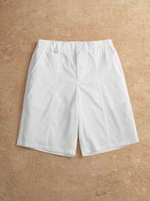 VENTUSAIL Men's Solid Color Straight Casual Shorts,White,Summer,Vacation,Holiday Versatile Bottoms For Beach,Travel,Daily Wear,Weekend Outings,Great Gift - White - View 6