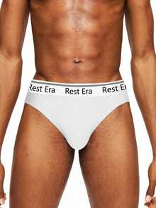 EasyFave Set de 6 calzoncillos tipo bóxer transpirables con estampado de letras para hombres - Multicolor - Ver 3
