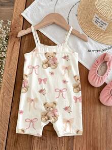 Baby Girl Cute Camisole Romper - Multicolor - View 4