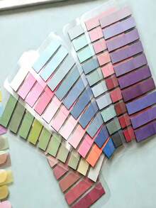 7 paquetes/paquete Notas adhesivas de índice multicolor degradado, 200 hojas por tarjeta, colores vibrantes, adecuadas para oficina, clasificación de documentos de estudio, marcado de cuadernos y anotación de páginas - Multicolor - Ver 7