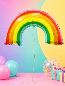 MINKOJA 1/2pcs Giant Rainbow Foil Balloon Colorful Balloon For Kids Birthday Party Decorations Photo Backdrop Party Decor, BabyShower, Party Supplies - View 2