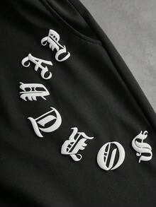PAVTROS Short Sleeve T-Shirt Set, Crew Neck, Raglan Sleeve, Contrast Color Letter And Cross Print, Suitable For Daily, Travel And Vacation Wear. - Multicolor - View 3