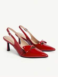 CUCCOO CHICEST Sepatu Hak Tinggi Elegan untuk Kencan Wanita di Musim Semi dan Gugur - Rose Red - View 2