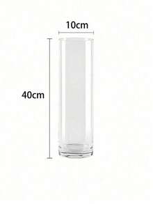 Acrylic Transparent Cylinder Vase Set, Tall Floor VasesUnbreakable Plastic Vases, Suitable For Living Room,Desk, Wedding Centerpiece Flower BouquetDecoration In Different Sizes - transparent - View 9