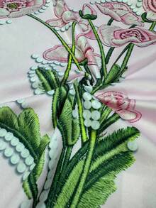 EMERY ROSE 花卉印花，欧美风格时尚优雅休闲女式短袖T恤，性感露肩设计 - 白色 - 查看 4