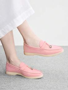 CUCCOO BIZCHIC Women Casual Flat Loafers, Simple & Fashionable, For Everyday Wear For Christmas Spring Shoes - powder - View 6