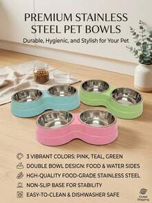 PETSIN Dual Use Stainless Steel Pet Bowl 100ml Dog Water Dispenser Food Bowl, Suitable For Plastic Pet Bowls For Cats And Dogs - 100ml - View 7