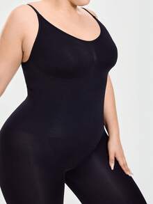 SHAPORA Plus Size Seamless Jumpsuit Full Body Shaper Bust&Butt Lifter With Adjustable Straps-Tummy Waist Thigh Control - Black - View 5