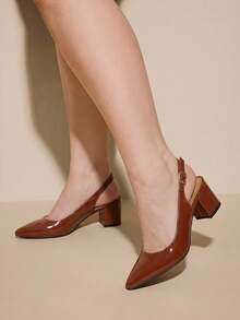 CUCCOO CURVES Wide Design Women's Pointed Retro Brown Style, Spring Shoes, Suitable For Spring Break, Easter To Christmas - Brown 3 - View 3