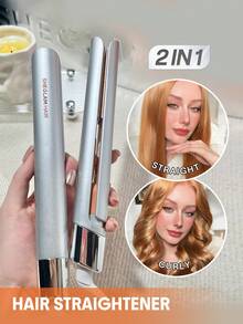 SHEGLAM HAIR 旅行夥伴迷你直髮器，迷你直髮器，直髮器和捲髮器二合一，護髮而不損傷頭髮，打造順滑造型，30 秒快速加熱和 2 個溫度級別，360° 旋轉電源線，寬電壓設計滿足全球旅行需求 生日 禮物 粉紅色的 化妝品 海灘 學校 節慶 護髮 Y2K 旅行必備 巡航 假期 夏天 通用電壓 美髮配件 女士配件 梳子 - 美規A型插(110-127V) - 查看 1